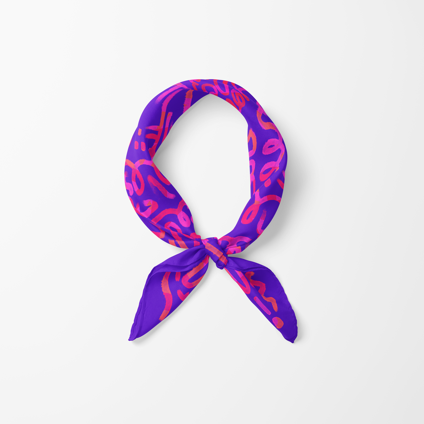 JANICE silk-cotton bandana · 55 × 55 cm | Purple
