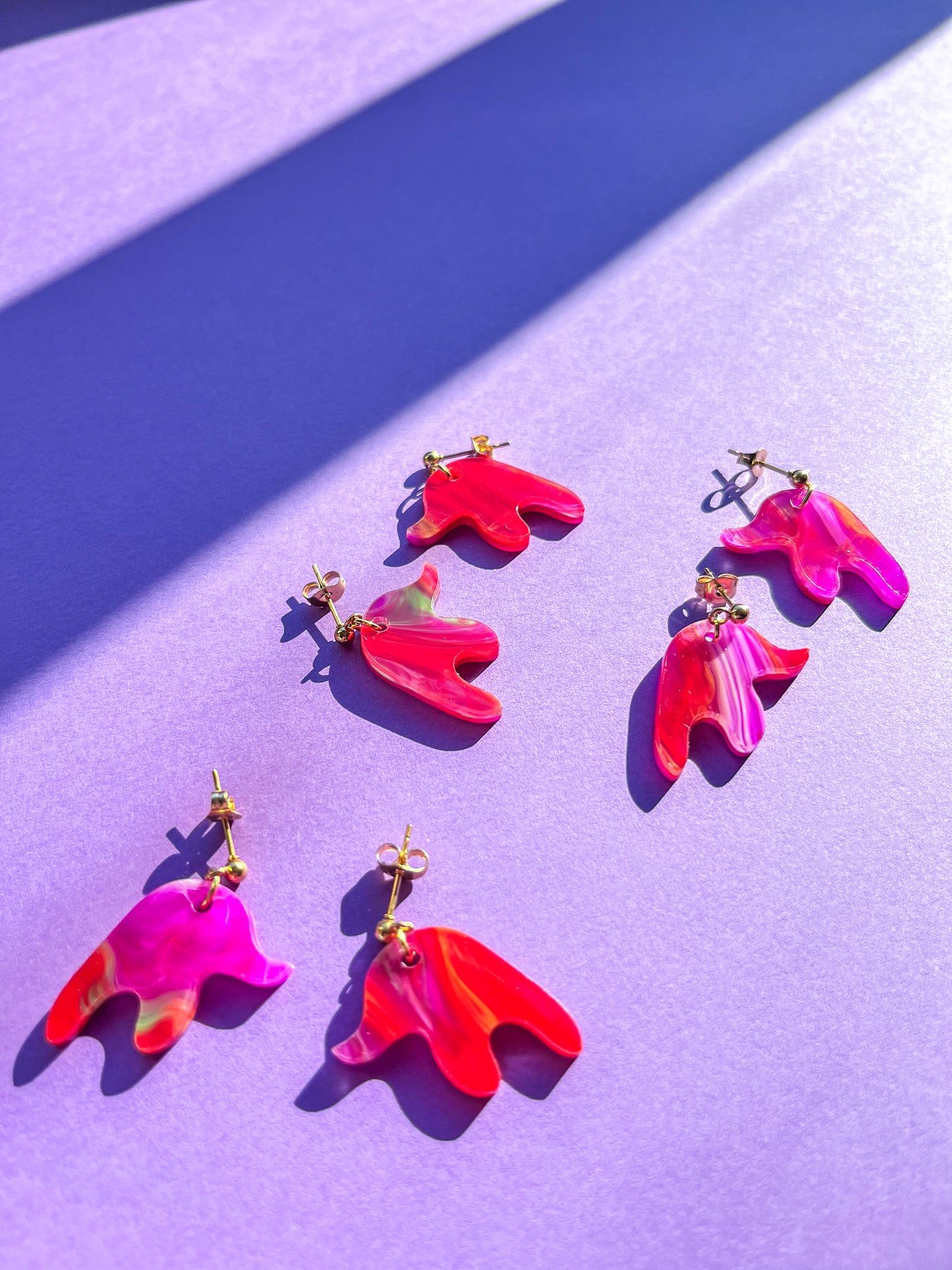 Boucles d'oreilles en acrylique LAVA