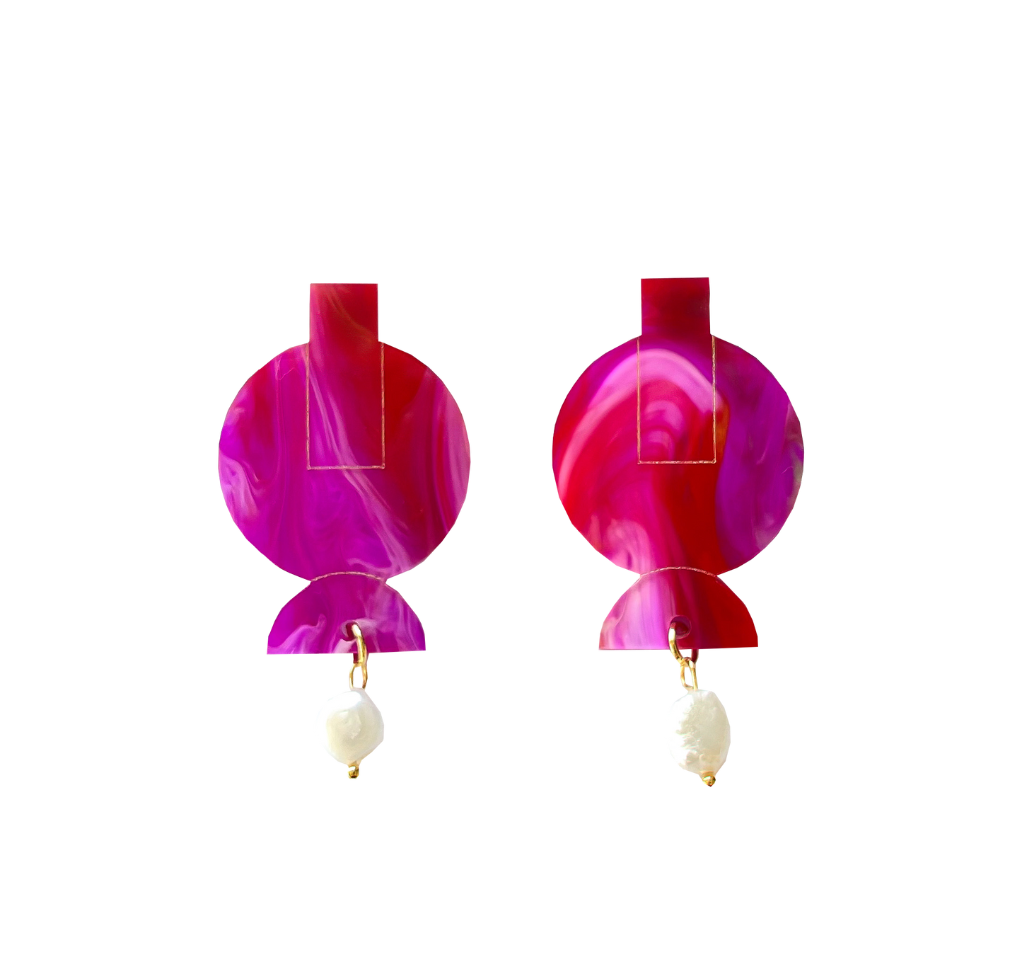 Boucles d'oreilles acrylique TIKKA