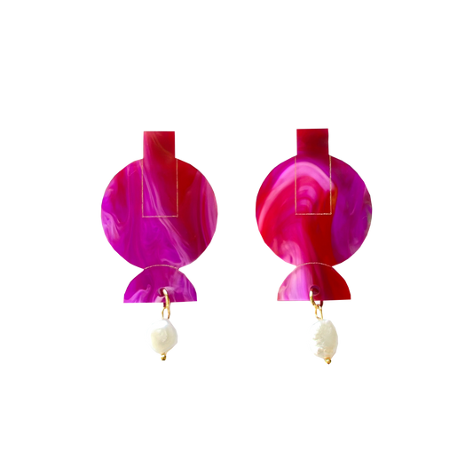 Boucles d'oreilles acrylique TIKKA