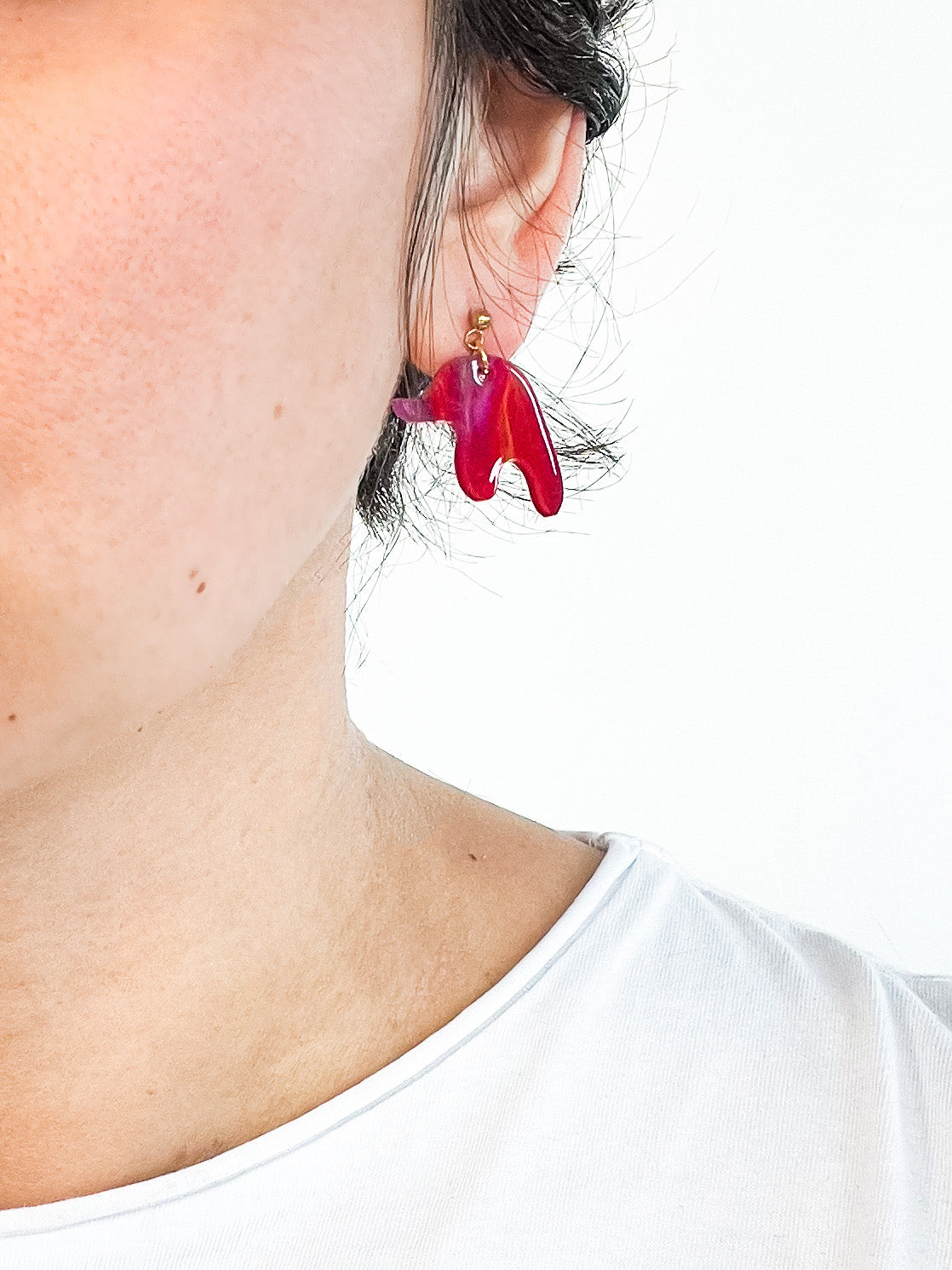 Boucles d'oreilles en acrylique LAVA