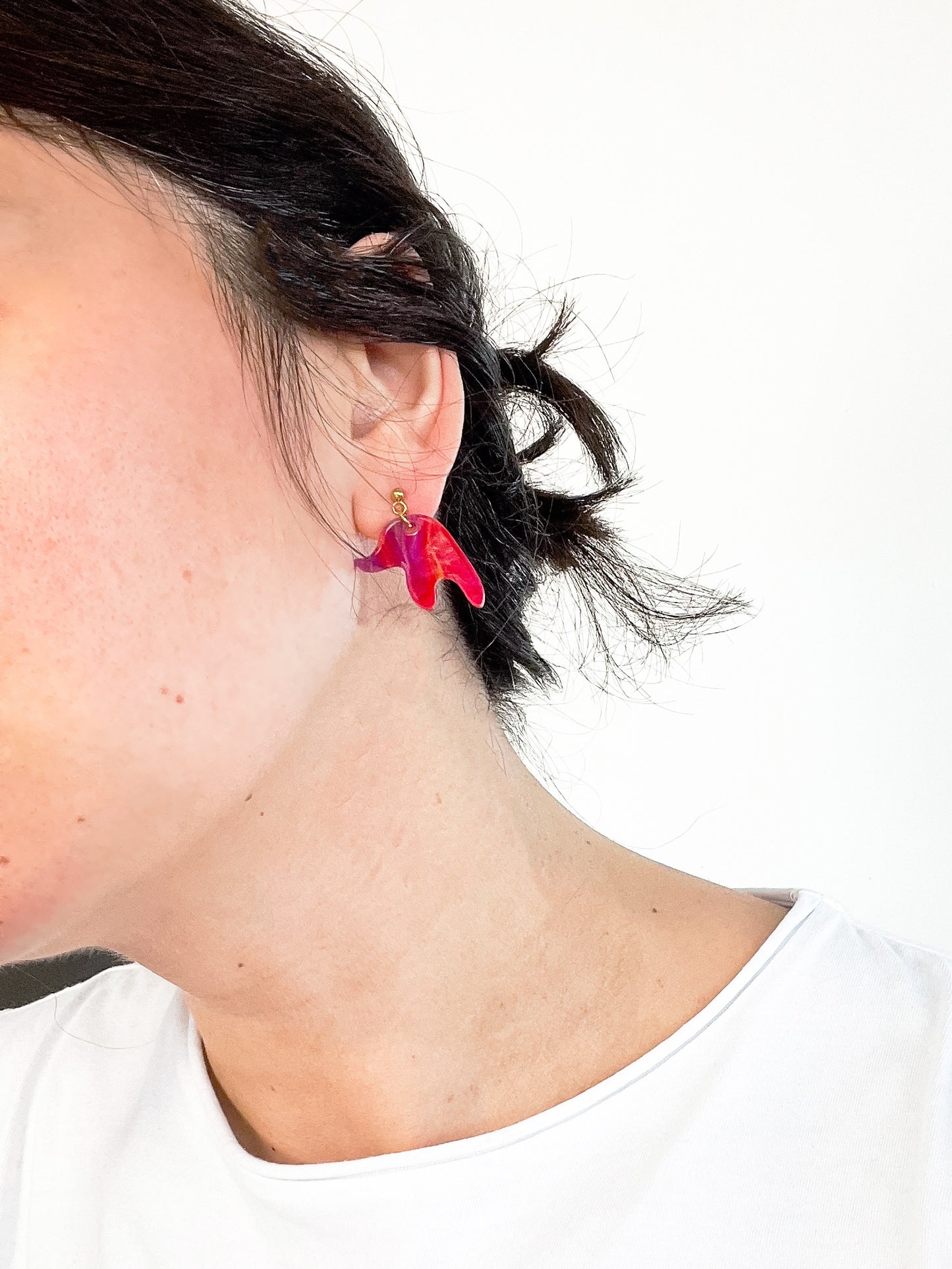 Boucles d'oreilles en acrylique LAVA